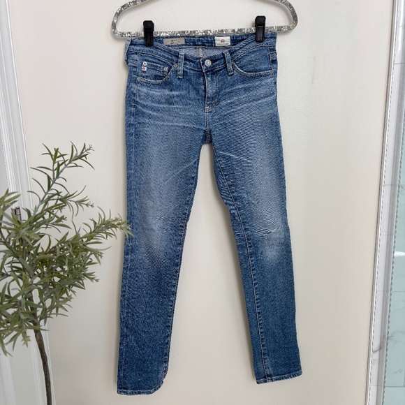 AG Adriano Goldschmied The Stilt Cigarette Leg Jean medium/light wash Size 25 - Picture 3 of 11